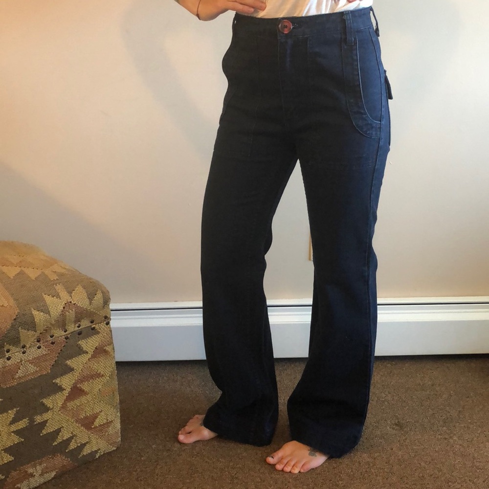 Grey Ant High Waisted Wide leg jeans